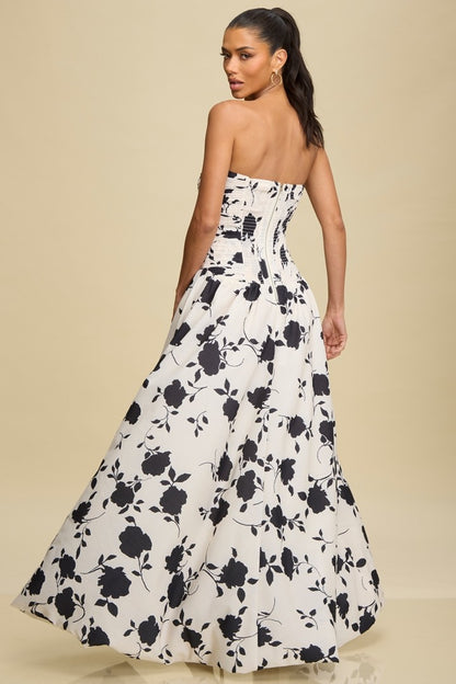 VESTIDO AMIRA BLANCO Y NEGRO