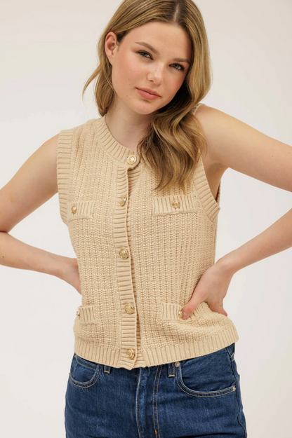 CHALECO NANA BEIGE