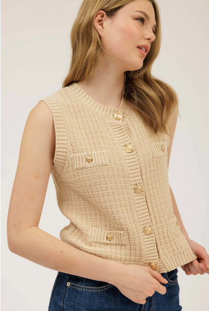 CHALECO NANA BEIGE