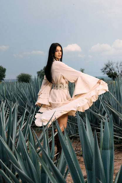 VESTIDO ROSALÍA BEIGE