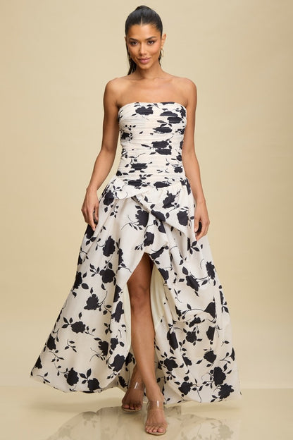 VESTIDO AMIRA BLANCO Y NEGRO